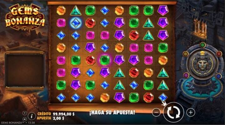 El juego base del slot Gems Bonanza